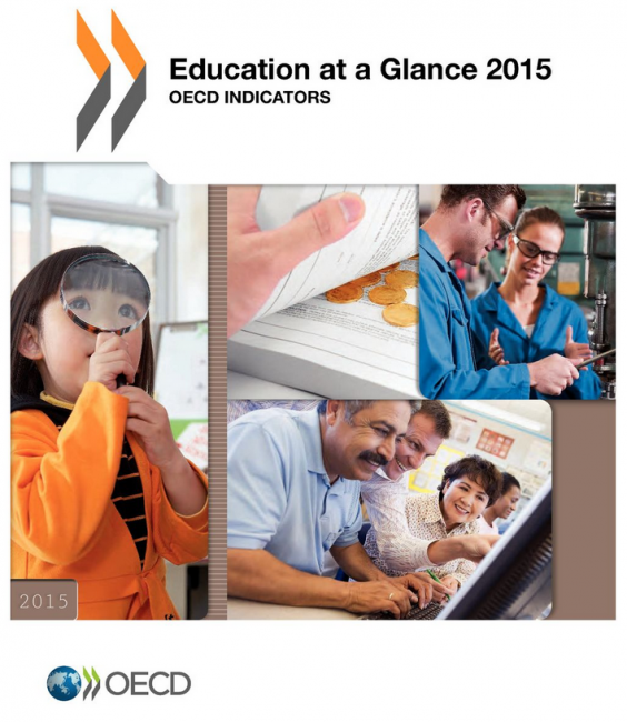 Skjermbilde av rapporten Education at a Glance 2015