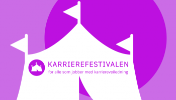 Bilde av Karrierefestivalen sin logo på lilla bakgrunn
