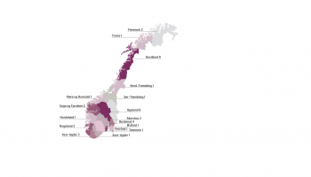 Kart over offentlige, fylkesvise karrieresentre i Norge.