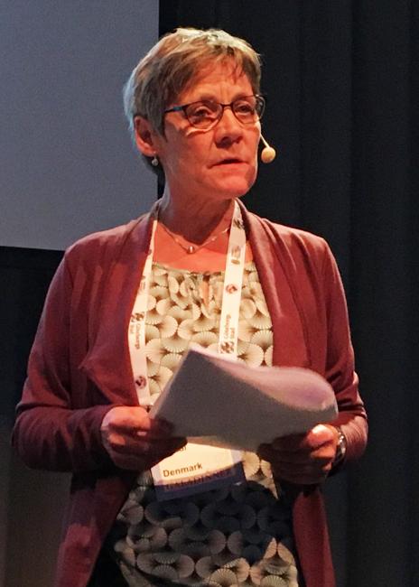 Lisbeth Højdal under den internasjonale karriereveiledningskonferansen 2018 i Gøteborg.