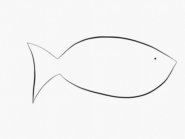 Illustrasjon, fiskesjablong Illustrasjon, fiskesjablong